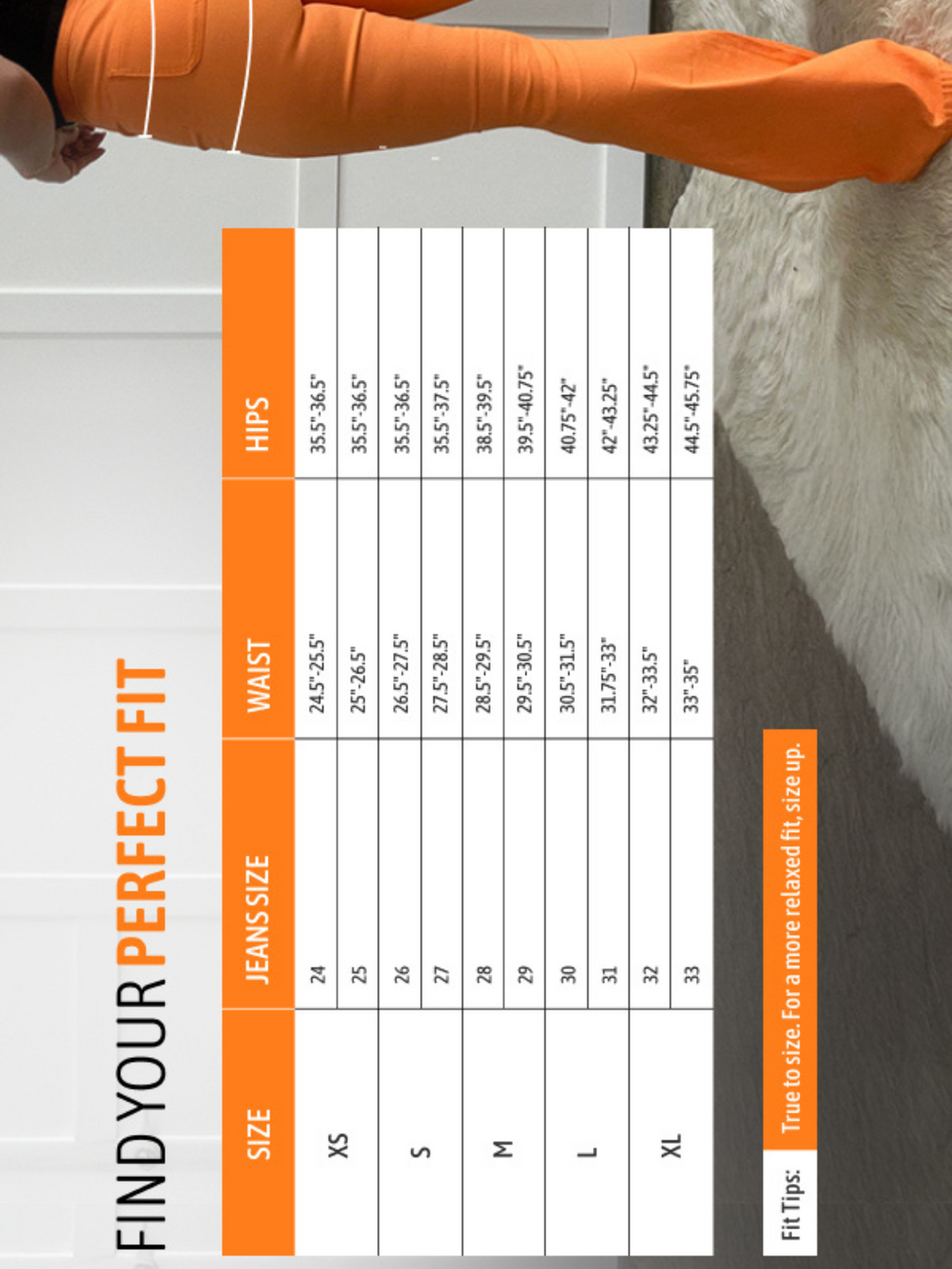 Fiona High Waisted Bell Bottom Flare Jeans - Orange